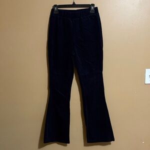 Elegant Black Flare Corduroy Pants